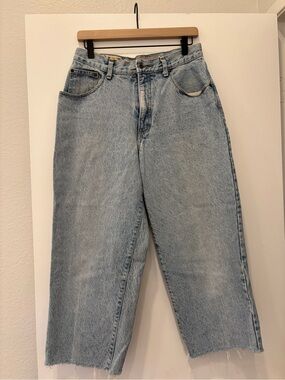 authentic vintage patch front Z. Cavaricci Wide-Leg Jeans Y2K 90s light wash